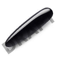 Массажер тонкий le WAND Crystal Slim Wand черный обсидиан