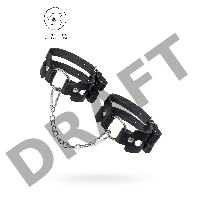 Оковы Pecado BDSM, из двух ремешков, натуральная кожа, чёрные