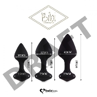 Набор из 3 черных анальных пробок Bibi Butt Plug Set