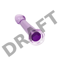 Нереалистичный фаллоимитатор Jelly Dildo M Toyfa Basic, TPE, фиолетовый, 18 см