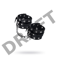 Наручники однослоиные с люверсами Pecado BDSM, натуральная кожа, черные