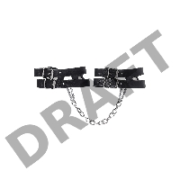 Оковы Pecado BDSM, из двух ремешков, натуральная кожа, чёрные