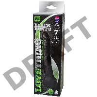 Чёрная фаллическая насадка BLACK BENT 3 - 22 см.