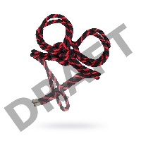 Наручники-оковы из хлопковой веревки Узел-Альфа, черно-красные, 3,3 м
