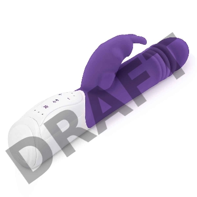 Пульсирующий фиолетовый вибромассажер с двумя виброэлементами G-Spot Thrusting Rabbit