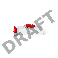 Вибратор клиторальный Qvibry 4Gb USB памяти, силикон, красный, 12 см