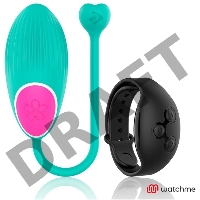 Зеленое виброяйцо с черным пультом-часами Wearwatch Egg Wireless Watchme