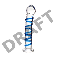 Нереалистичный фаллоимитатор Sexus Glass, стекло, прозрачный, 17 см