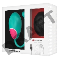 Зеленое виброяйцо с черным пультом-часами Wearwatch Egg Wireless Watchme