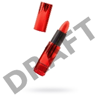 Вибромассажер Black & Red by TOYFA Помада, силикон, красный, 9 см