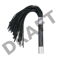 Черная плеть Easytoys Flogger With Metal Grip - 38 см.