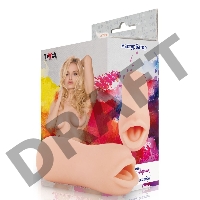 Мастурбатор реалистичный TOYFA Juicy Pussy Fresh Lips, рот, TPR, телесный, 14 см