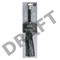 Черная плеть Easytoys Flogger With Metal Grip - 38 см.