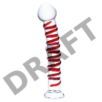 Большой стимулятор с красной спиралью 10in MR. SWIRLY DILDO