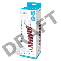 Большой стимулятор с красной спиралью 10in MR. SWIRLY DILDO