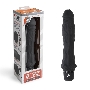 Черный вибратор-реалистик 8 Girthy Realistic Vibrator - 24,5 см.