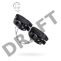 Оковы Pecado BDSM, с двумя ремешками, натуральная кожа, чёрные