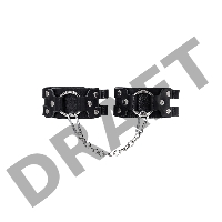 Оковы Pecado BDSM, с двумя ремешками, натуральная кожа, чёрные