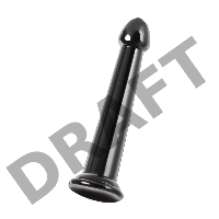 Нереалистичный фаллоимитатор Jelly Dildo L Toyfa Basic, TPE, черный, 20 см