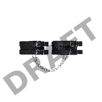 Оковы Pecado BDSM, с двумя ремешками, натуральная кожа, чёрные