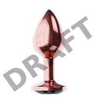 Пробка цвета розового золота с черным кристаллом Diamond Jet Shine L - 8,3 см.