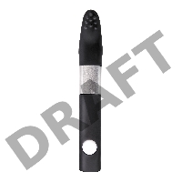 Вибратор клиторальный Qvibry 8Gb USB памяти, силикон, черный, 12 см