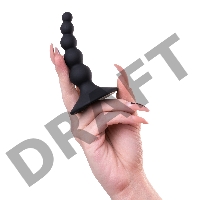 Анальная втулка POPO Pleasure by TOYFA Bootes, силикон, черная, 10 см, Ø 2,5 см