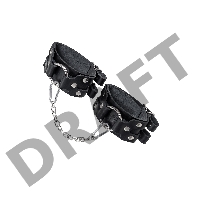 Оковы Pecado BDSM, с двумя ремешками, натуральная кожа, чёрные