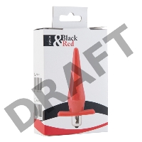 Анальная втулка Black&Red by TOYFA, TPE, красная, 12,7 см, Ø 3 см