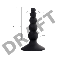 Анальная втулка POPO Pleasure by TOYFA Bootes, силикон, черная, 10 см, Ø 2,5 см