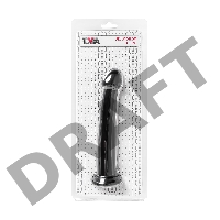 Нереалистичный фаллоимитатор Jelly Dildo L Toyfa Basic, TPE, черный, 20 см