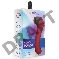 Вакуумный клиторальный стимулятор с вибрирующей и нагреваемой ручкой Halo 2, цвет Бордовый