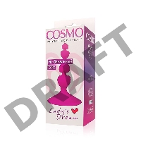 Ярко-розовый анальный стимулятор COSMO - 8 см.