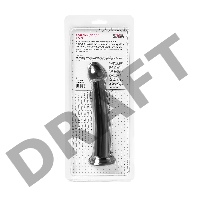 Нереалистичный фаллоимитатор Jelly Dildo L Toyfa Basic, TPE, черный, 20 см