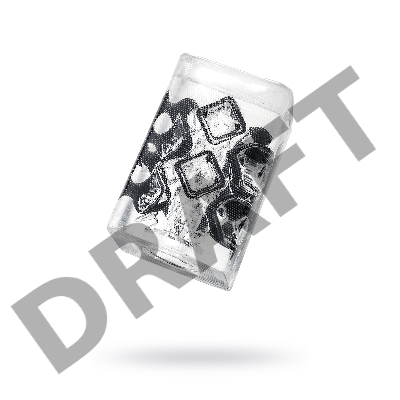 Нереалистичный мастурбатор TENGA Crysta Block, TPE, прозрачный, 15,5 см