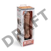 Кофейный вибратор-реалистик 8 Girthy Realistic Vibrator - 24,5 см.