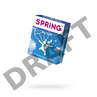Презервативы Spring Sky Light, ультратонкие, латекс, 17,5 см, 3 шт