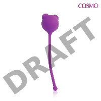 Фиолетовый вагинальный шарик с ушками Cosmo