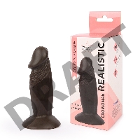 Реалистичный коричневый анальный фаллоимитатор Erowoman на присоске