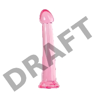 Нереалистичный фаллоимитатор Jelly Dildo L Toyfa Basic, TPE, розовый, 20 см