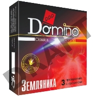 Ароматизированные презервативы Domino Земляника - 3 шт.