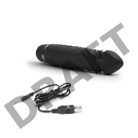 Черный вибратор-реалистик 6.5 Girthy Realistic Vibrator - 19 см.