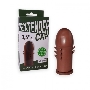 Коричневый латексный удлинитель пениса 3.5 in с шипиками