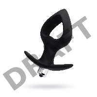 Анальная вибровтулка-расширитель POPO Pleasure by TOYFA Cordis M, силикон, черная, 14 см, Ø 5,5