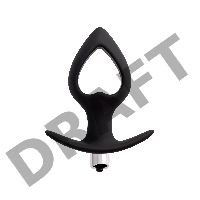 Анальная вибровтулка-расширитель POPO Pleasure by TOYFA Cordis M, силикон, черная, 14 см, Ø 5,5