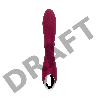 Вибратор с клиторальным стимулятором L'EROINA by TOYFA Mion, силикон, бордовый, 22 см