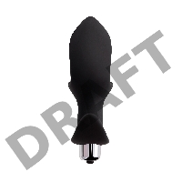 Анальная вибровтулка-расширитель POPO Pleasure by TOYFA Cordis M, силикон, черная, 14 см, Ø 5,5