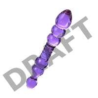 Двусторонний фаллоимитатор Sexus Glass, стекло, розовый, 22,5 см