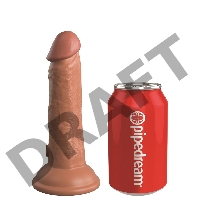 Кофейный фаллоимитатор 6 Silicone Dual Density Cock - 17 см.