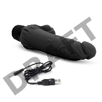 Реалистичный черный вибратор с клиторальным стимулятором 7 Realistic Vibrator